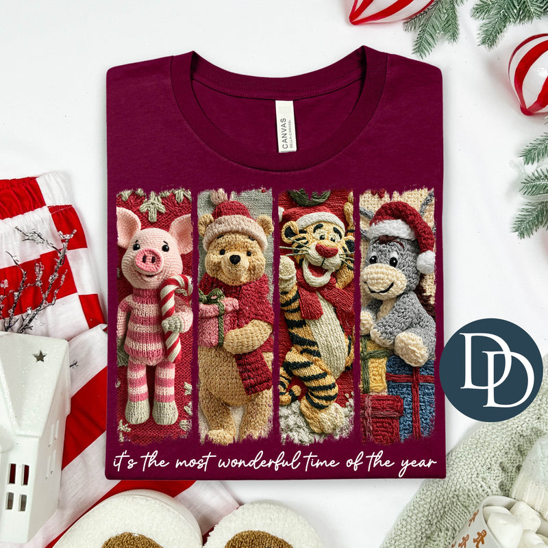 100 Acre Most Wonderful Time Faux Embroidery *DTF Transfer*