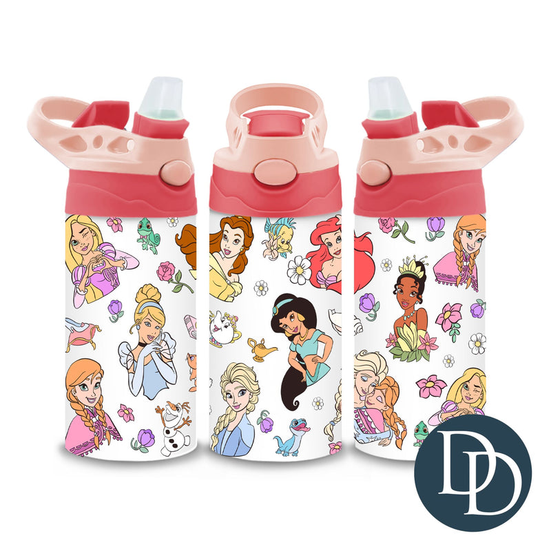 Flowers And Princesses *UV DTF Kids Tumbler Wrap*