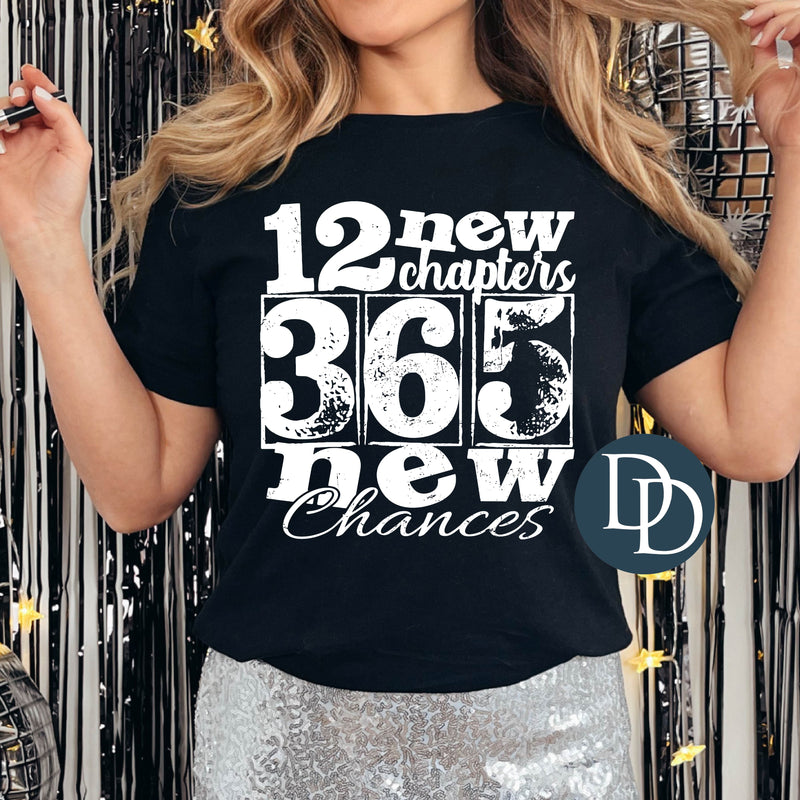 12 New Chapters New Years Grunge (White Ink) *Screen Print Transfer*