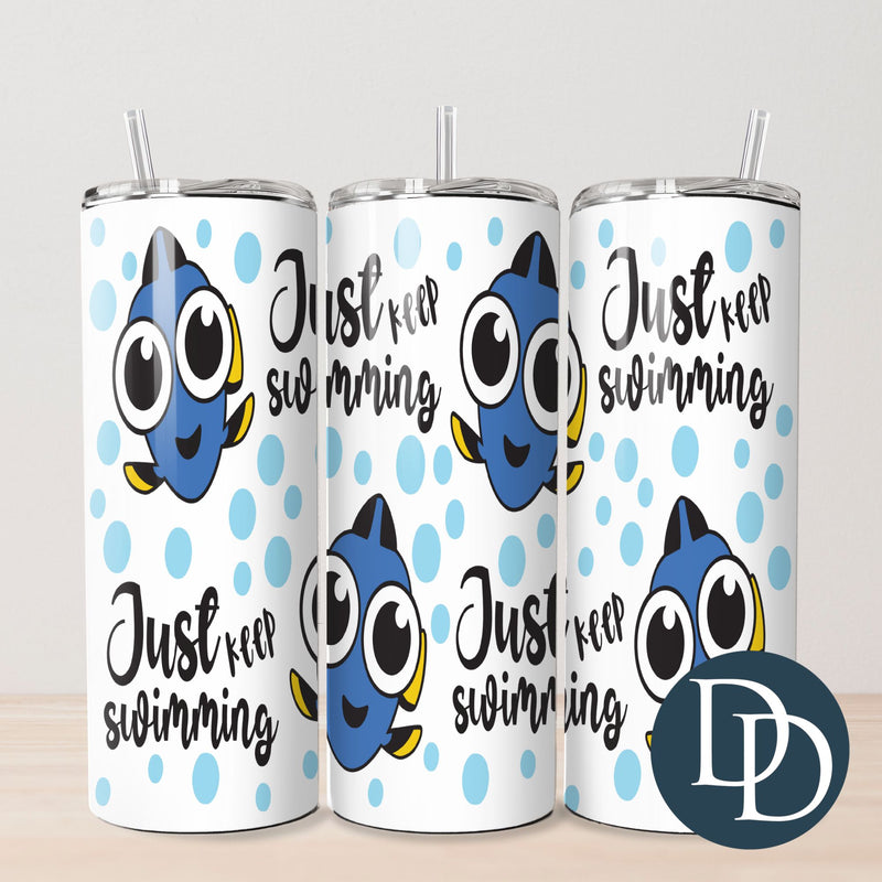 Keep Swimming *UV DTF Tumbler Wrap*