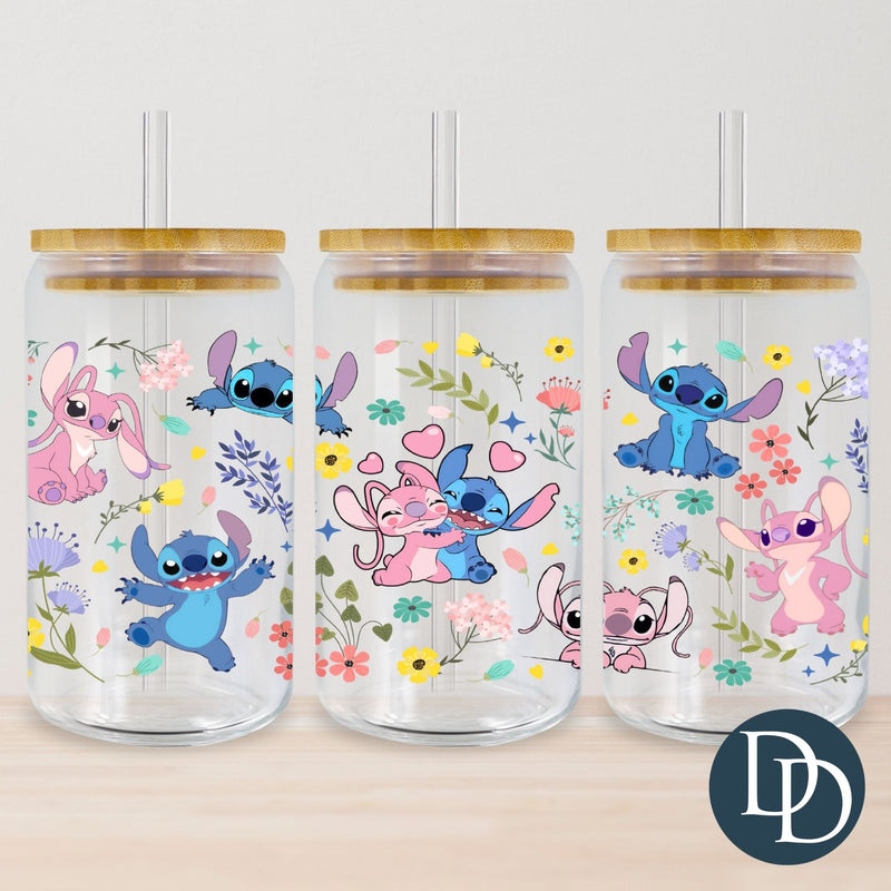 Floral Alien Friends *UV DTF Cup Wrap*