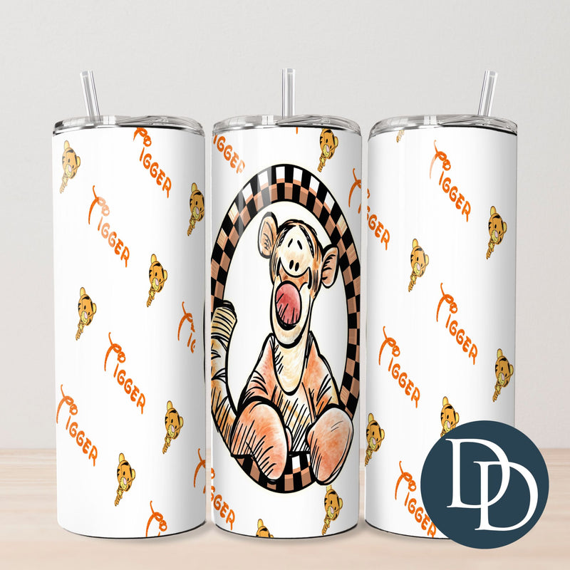 Bouncy Tiger *UV DTF Tumbler Wrap*