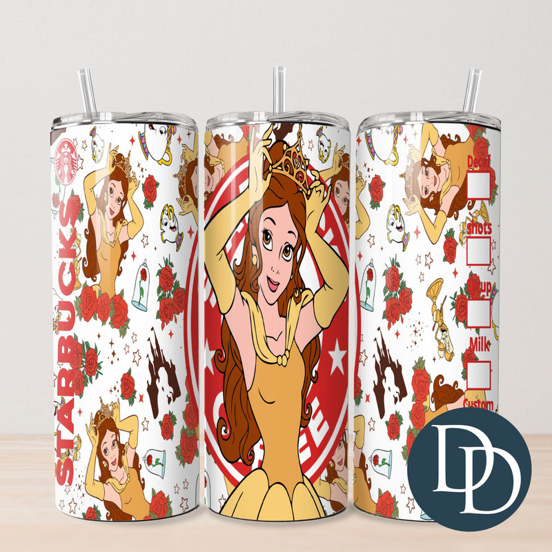 Beauty 20oz Coffee *UV DTF Tumbler Wrap*