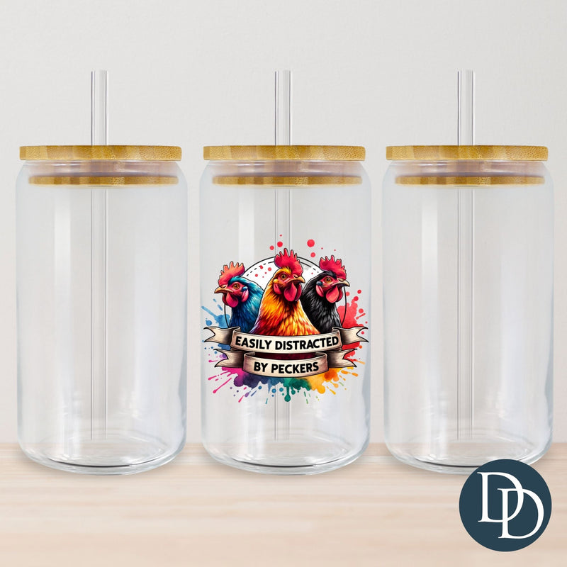 Easily Distracted By Peckers UV DTF Decal