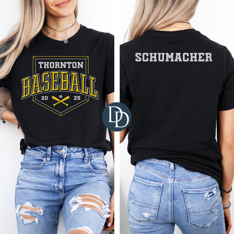 Baseball Base With Name Semi-Custom *DTF Transfer*