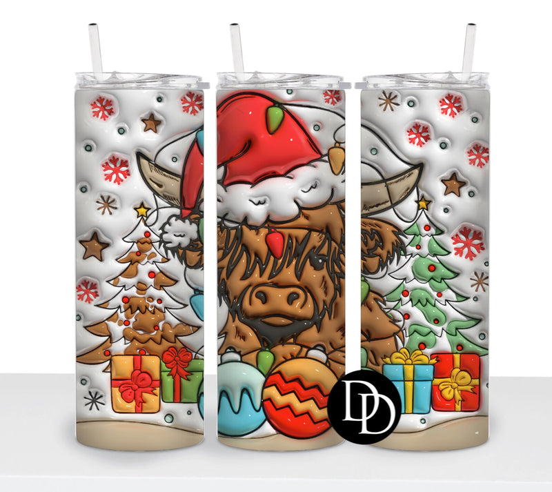 3D Highland Christmas *Sublimation Print Transfer*