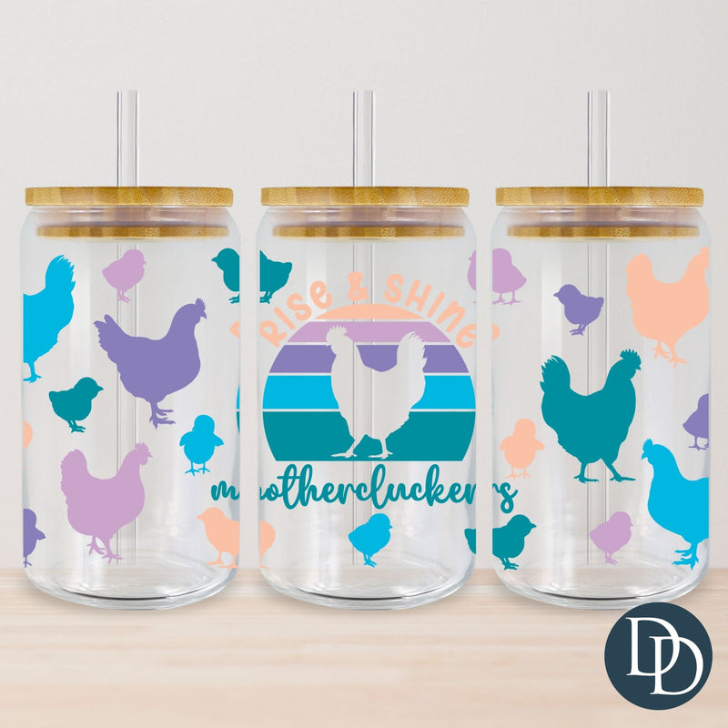 Rise & Shine Mothercluckers UV DTF Cup Wrap