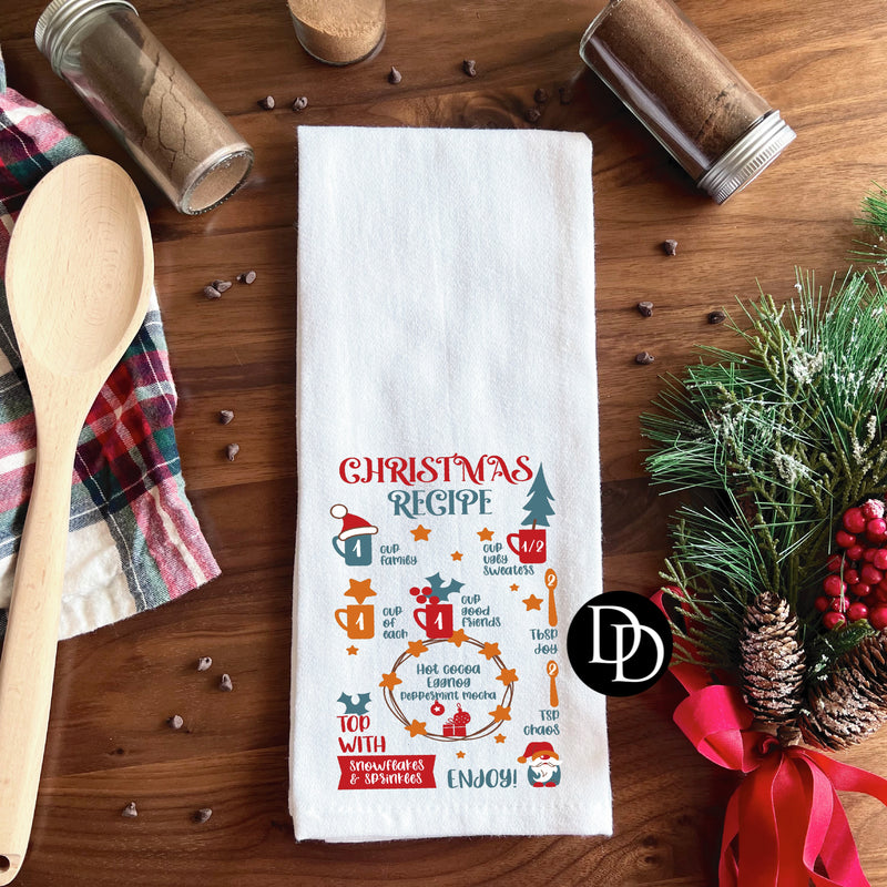 Christmas Recipe *DTF Tea Towel Transfer*