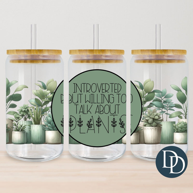 Introverted But Willing to Talk Plants UV DTF Cup Wrap