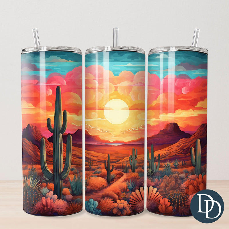 Boho Desertscape Tumbler Print *Sublimation Print Transfer*