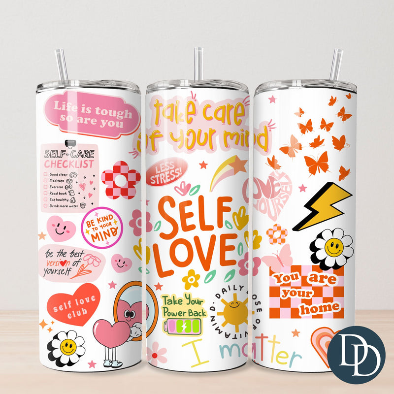 Self Love Tumbler Print *Sublimation Print Transfer*