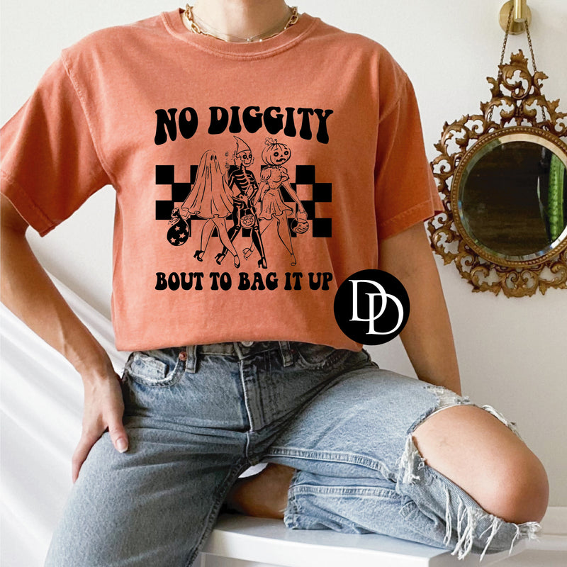 No Diggity  (Black Ink) *Screen Print Transfer*