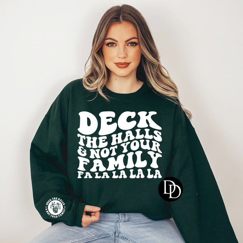 Deck The Halls With Pocket Accent (White Ink)  *Screen Print Transfer*