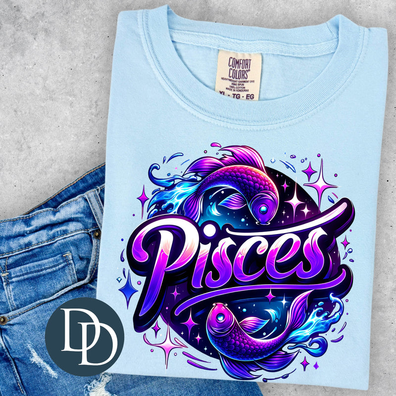 Airbrush Pisces *DTF Transfer*