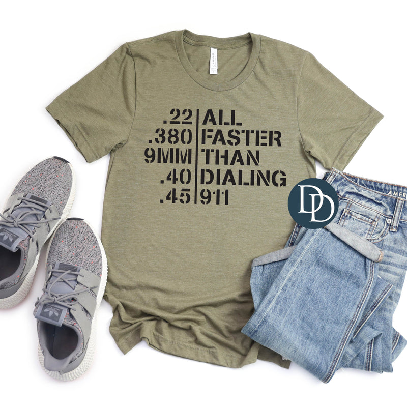 All Faster Than 911 (Black Ink) - NOT RESTOCKING - *Screen Print Transfer*