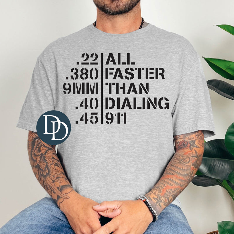 All Faster Than 911 (Black Ink) - NOT RESTOCKING - *Screen Print Transfer*