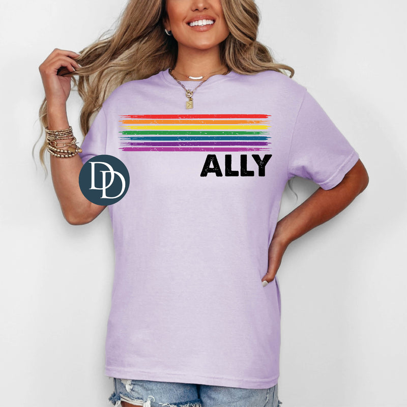 Ally Brush Strokes LGBTQ *DTF Transfer*