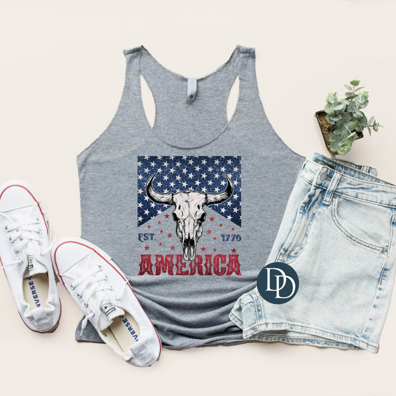 America Western Skull *DTF Transfer*