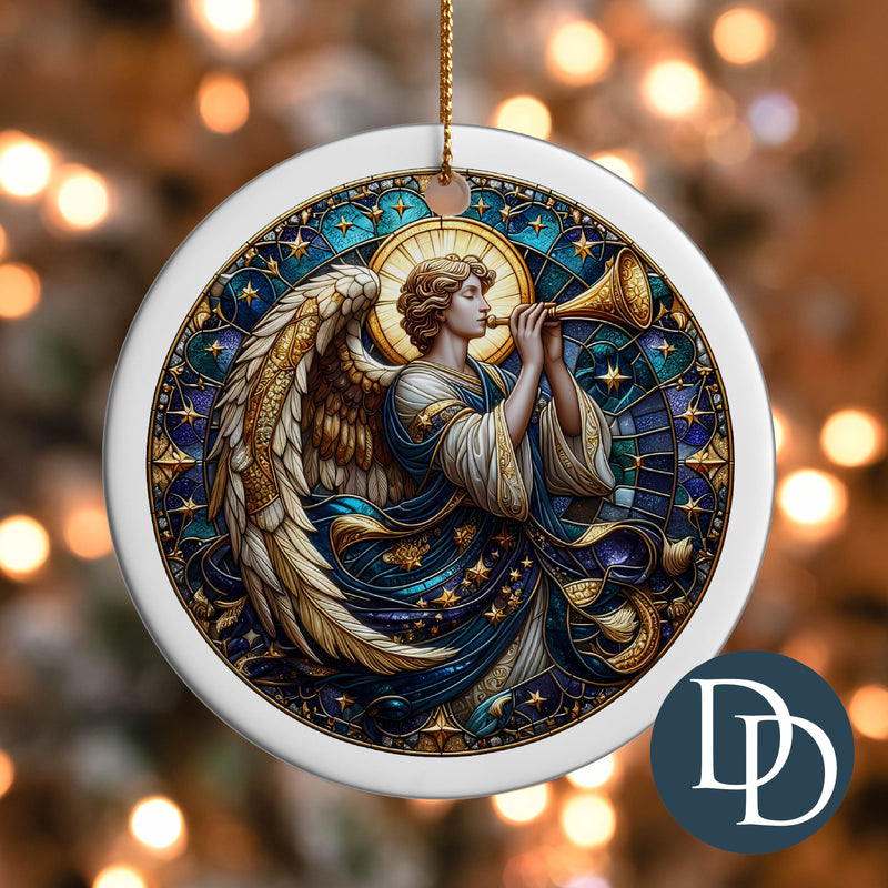 Angel Horn Stained Glass *UV DTF Ornament Decal*