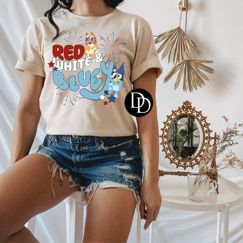 Red White & Blue Dog *DTF Transfer*