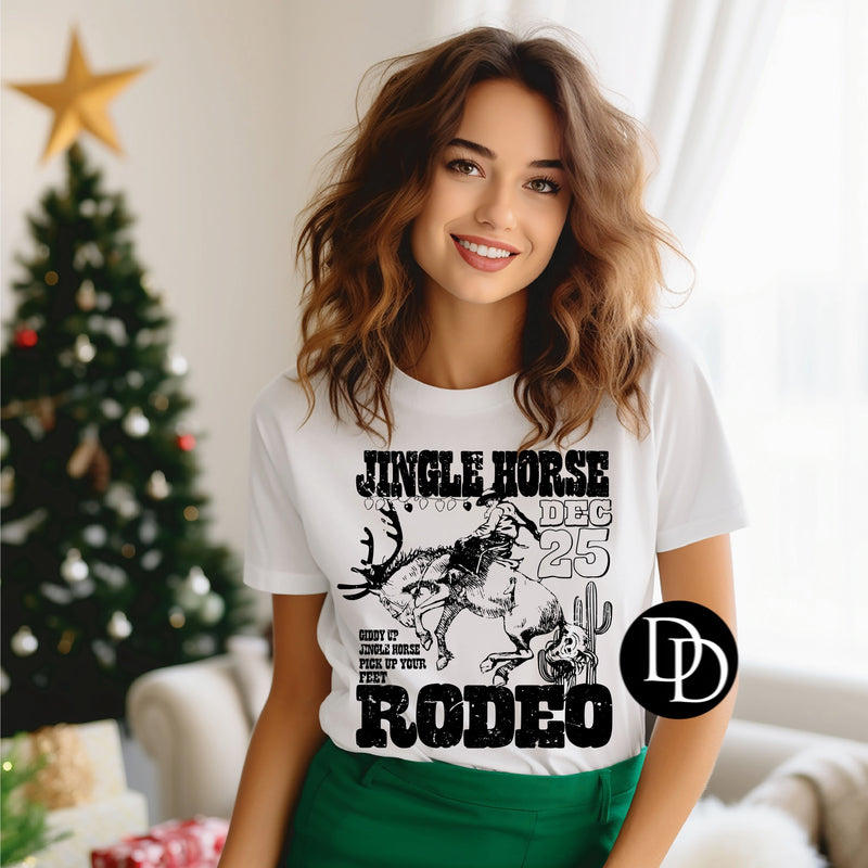 Jingle Horse Rodeo (Black Ink)*Screen Print Transfer*
