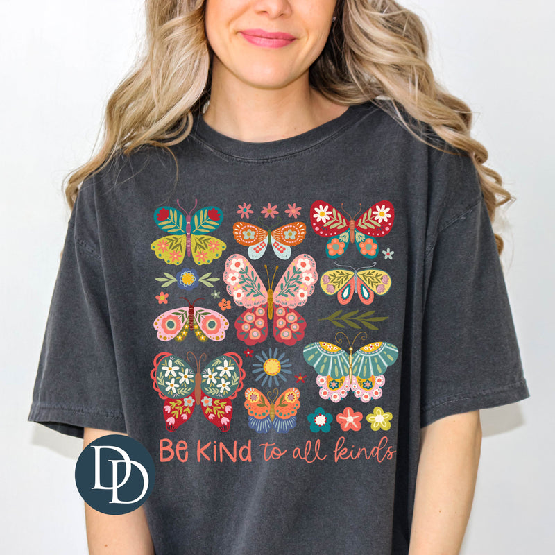 Be Kind to All Kinds Multi Butterflies *DTF Transfer*