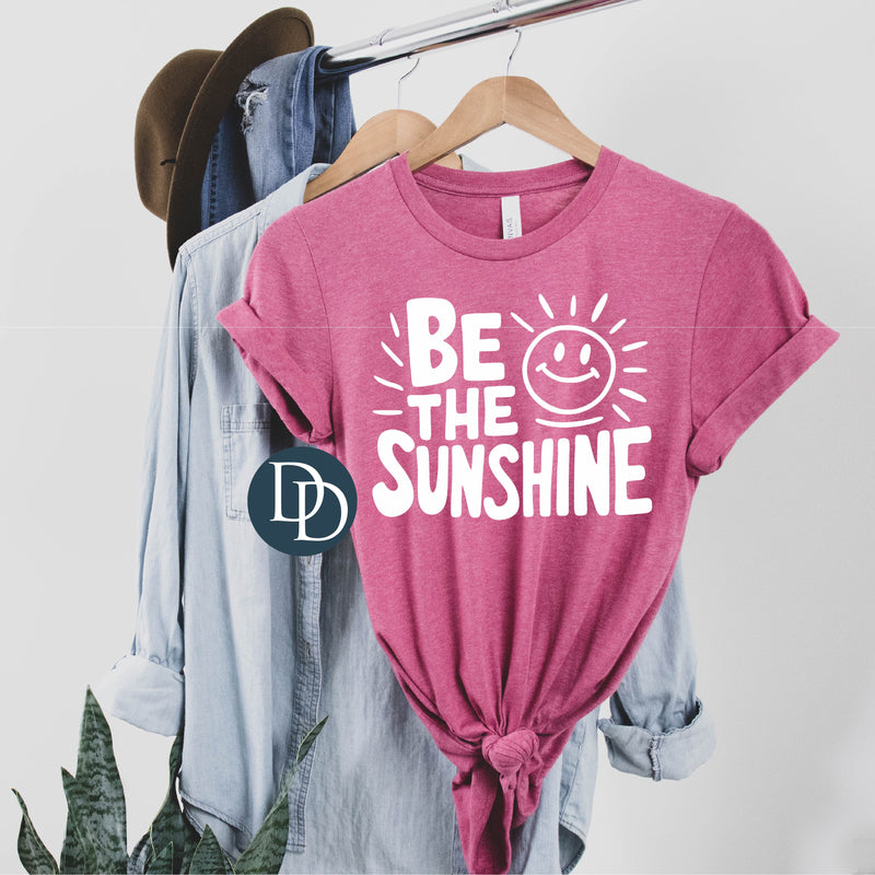 Be The Sunshine SunFace (White Ink) *Screen Print Transfer*
