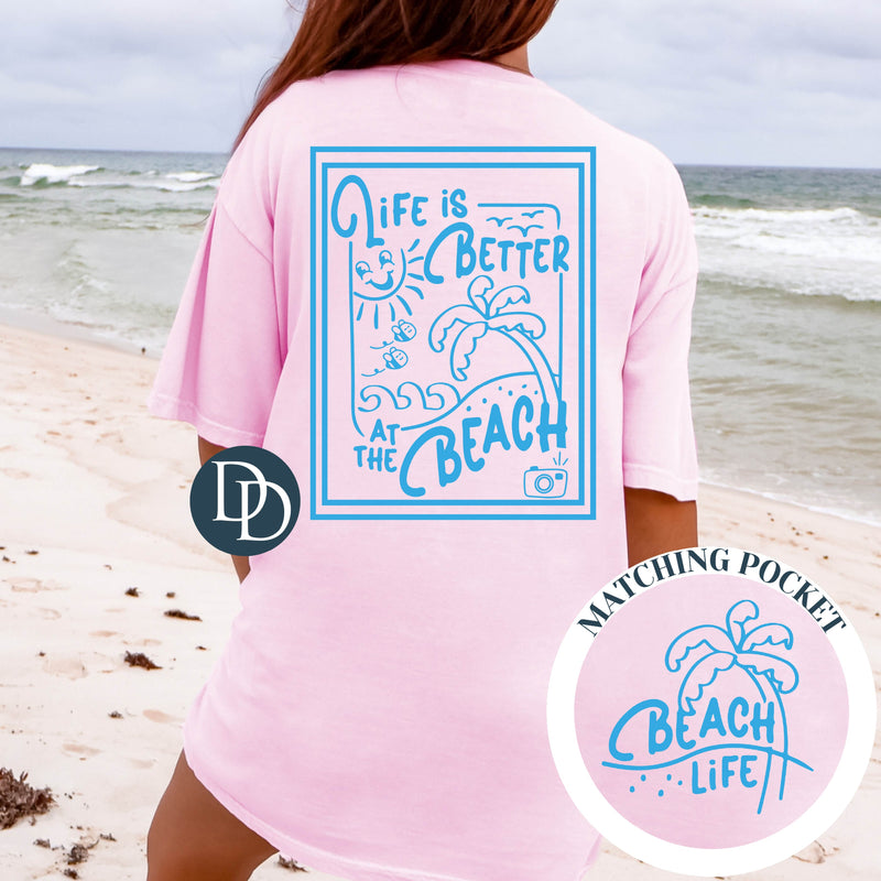 OVERSIZED Better At the Beach Outline with Pocket *DTF Transfer*