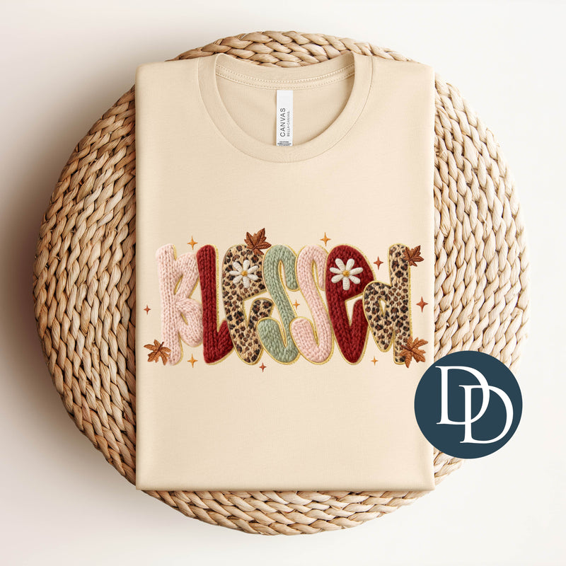 Blessed Leopard Faux Yarn *DTF Transfer*