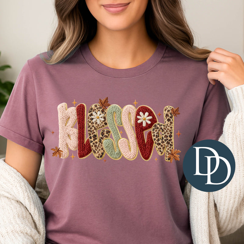 Blessed Leopard Faux Yarn *DTF Transfer*