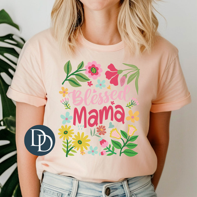 Blessed Mama Spring Florals *DTF Transfer*