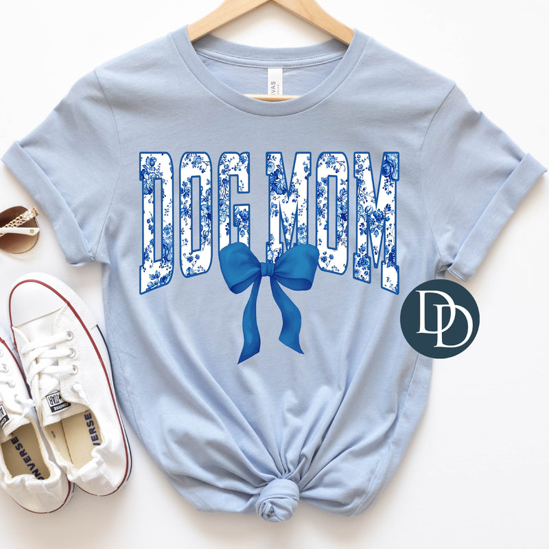 Blue Floral Dog Mom *DTF Transfer*