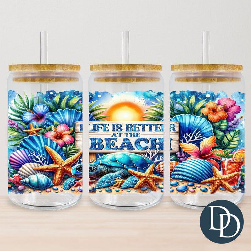 Blues Life is Better at the Beach *UV DTF Cup Wrap*