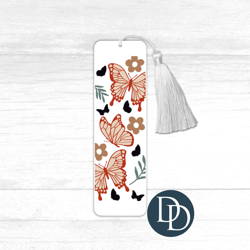 Boho Butterflies And Flowers *UV DTF Bookmark Decal*