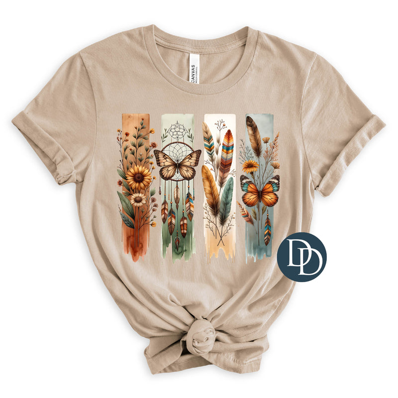 Boho Butterfly Feather Dreams *DTF Transfer*