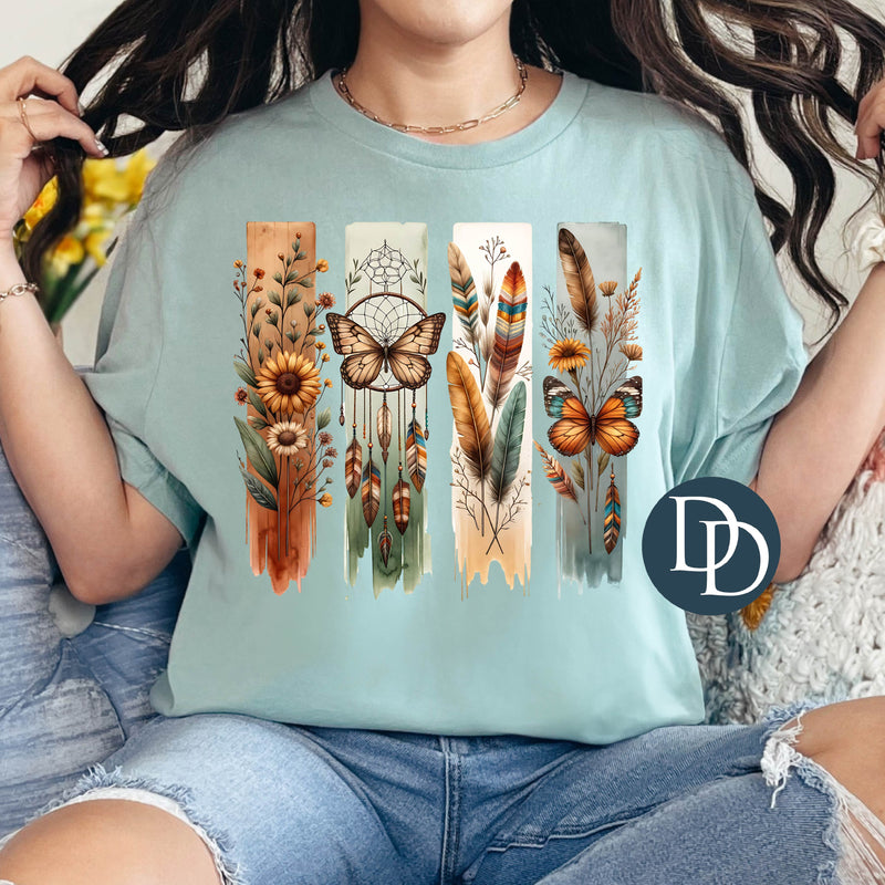 Boho Butterfly Feather Dreams *DTF Transfer*