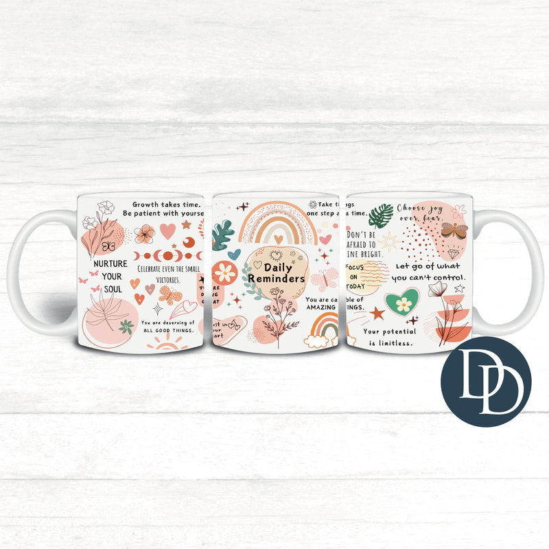 Boho Daily Reminders *UV DTF Mug Wrap*