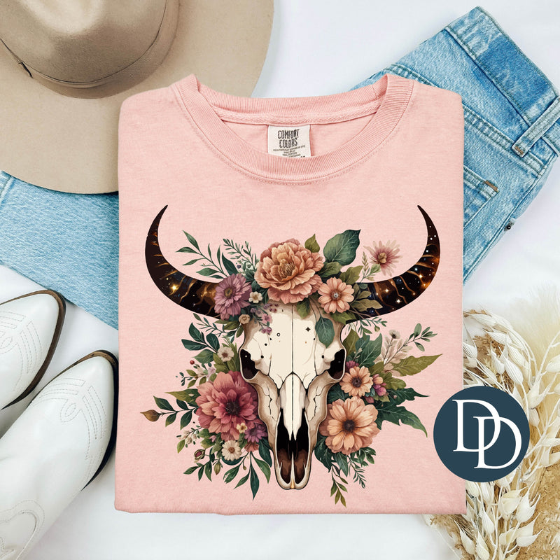 Boho Floral Cow Skull *DTF Transfer*