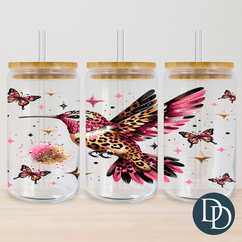 Bold Hummingbird Pattern *UV DTF Cup Wrap*