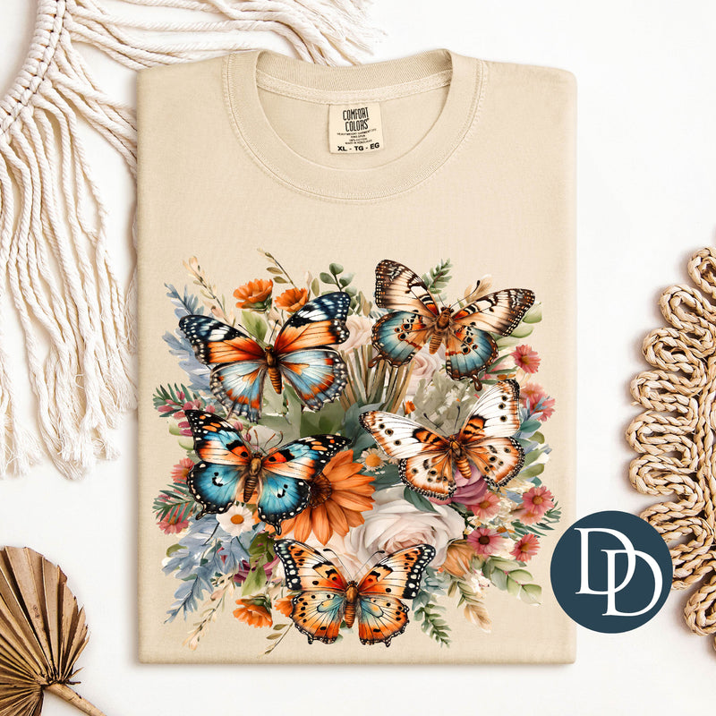 Butterflies And Boho Florals *DTF Transfer*