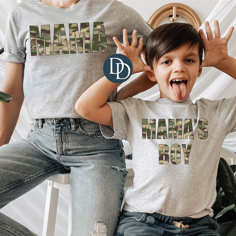 Camo Blocked Mamas Boy *DTF Transfer*