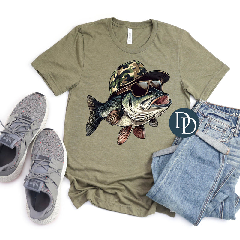 Camo Hat Bass *DTF Transfer*