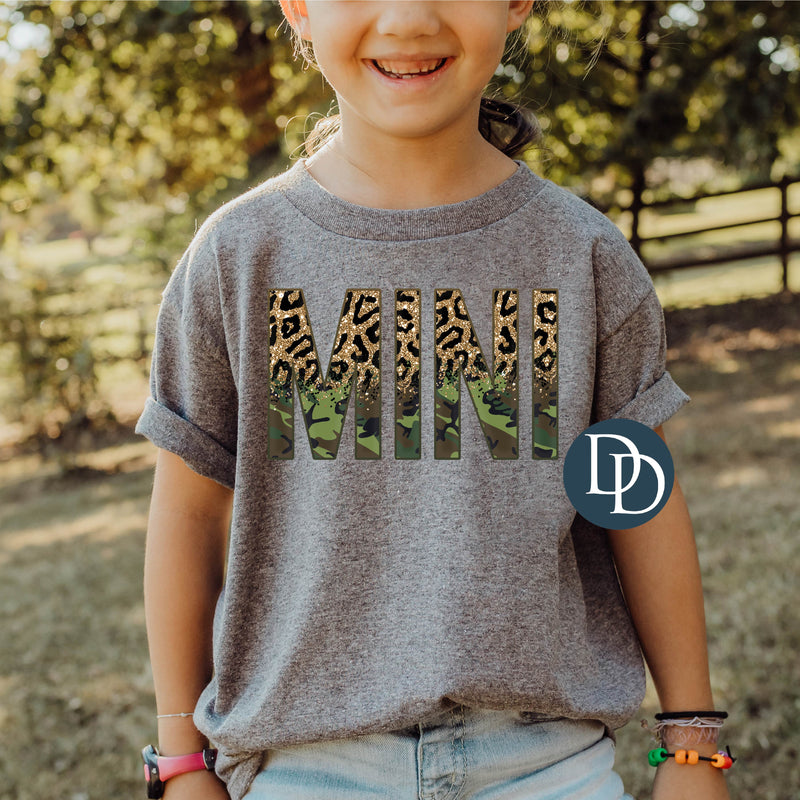 Camo Leopard Faux Glitter Mini *DTF Transfer*