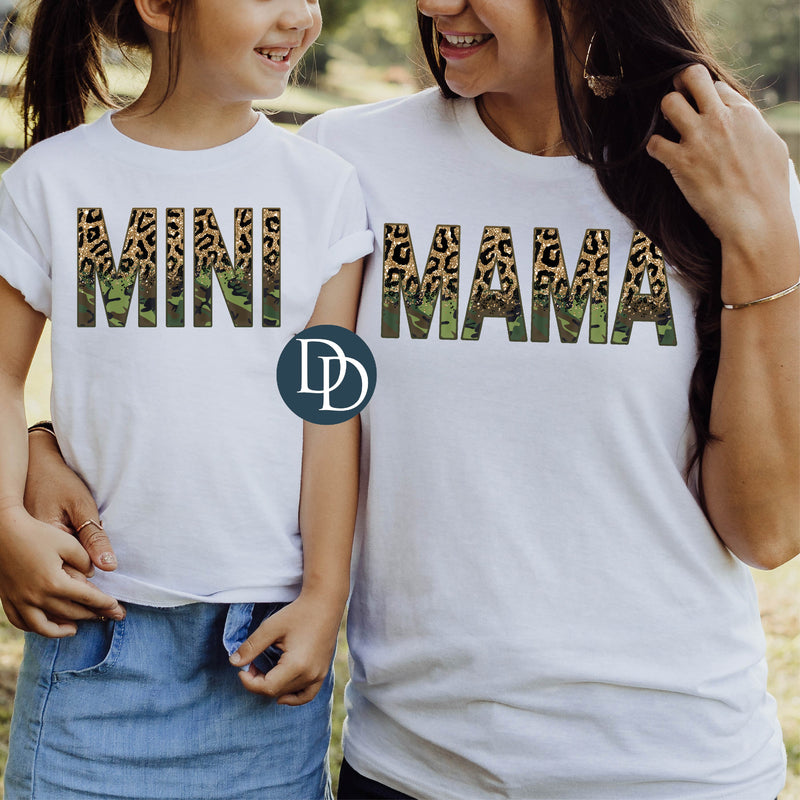 Camo Leopard Faux Glitter Mini *DTF Transfer*