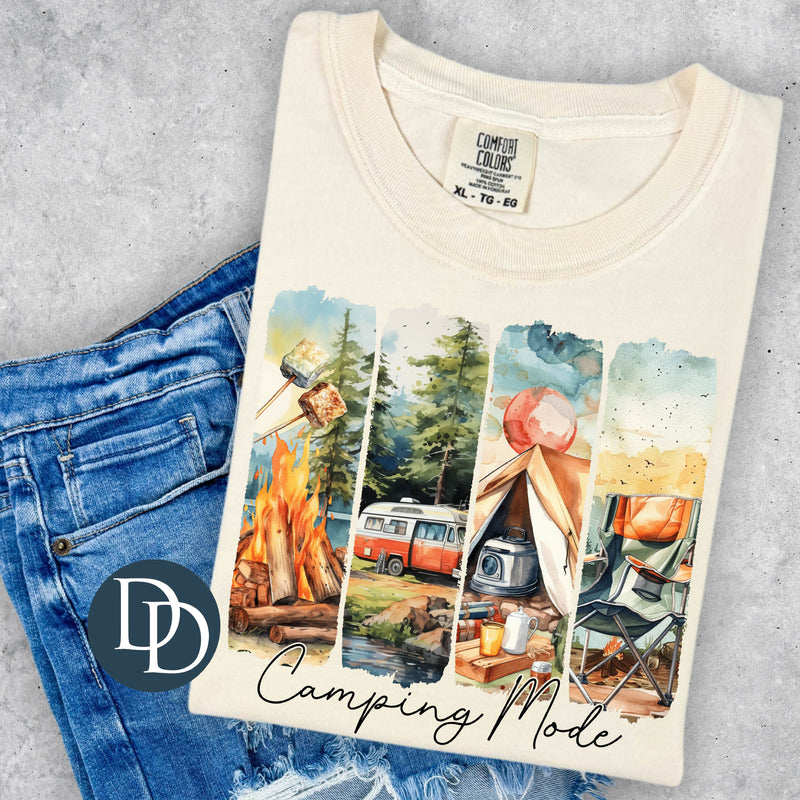 Camping Mode Brush Strokes Water Color *DTF Transfer*