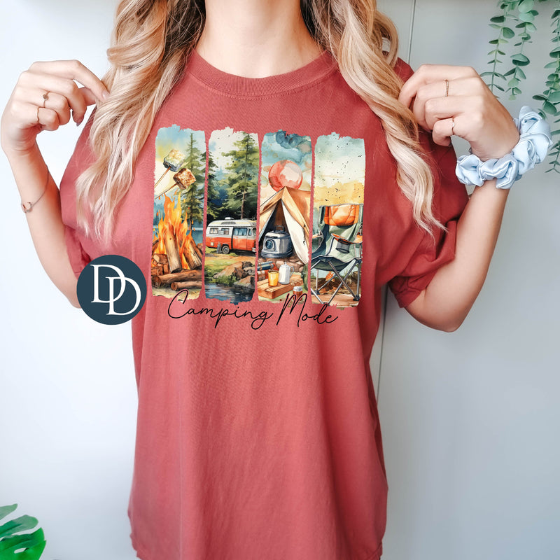 Camping Mode Brush Strokes Water Color *DTF Transfer*