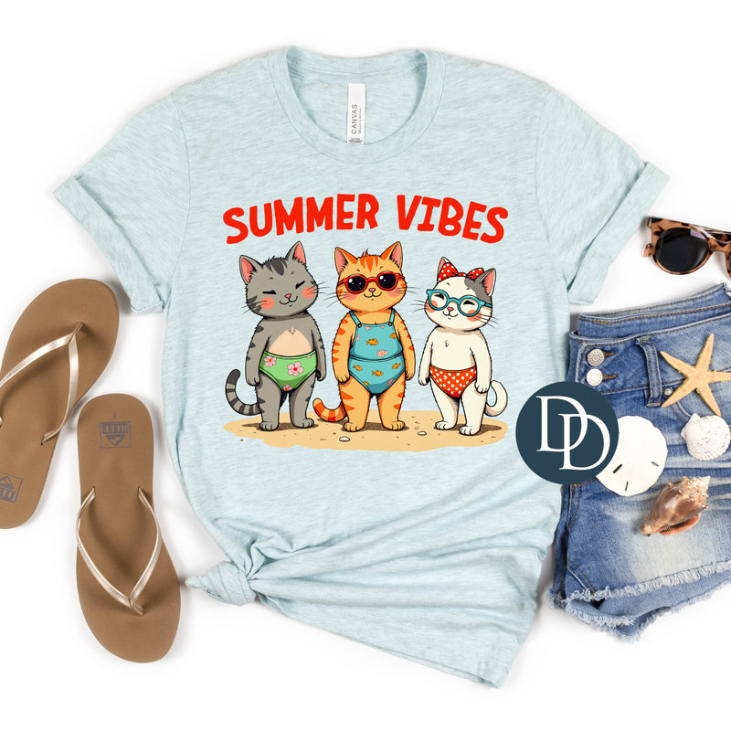 Cat Bikini Summer Vibes *DTF Transfer*