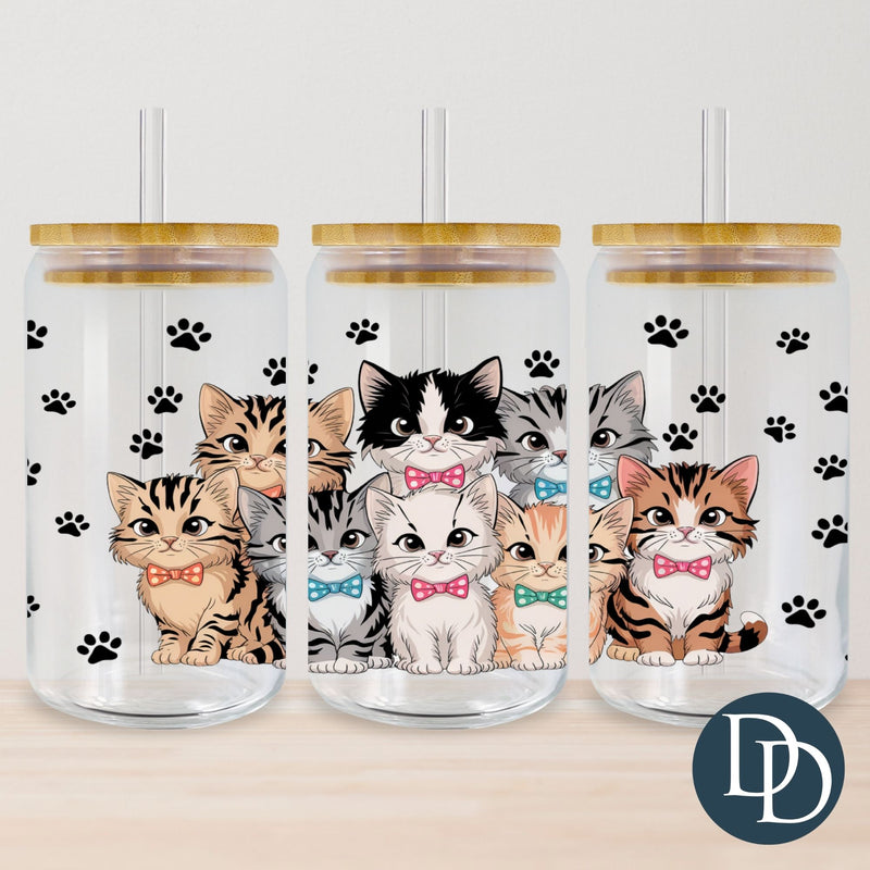 Cat Friends Bow Ties *UV DTF Cup Wrap*