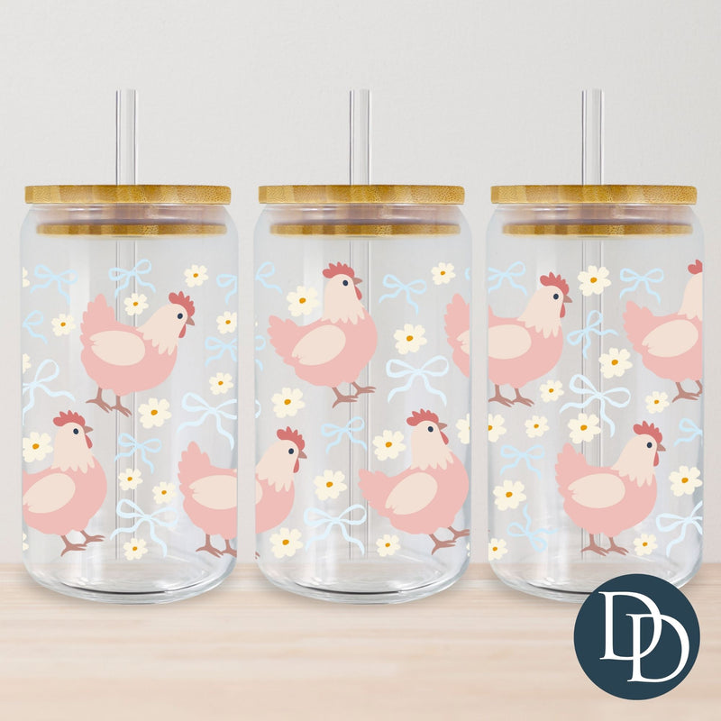 Chicken Coquettes Floral *UV DTF Cup Wrap*