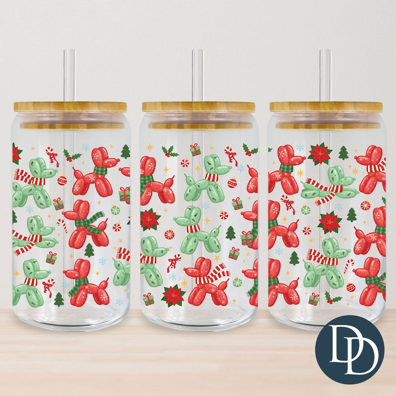 Christmas Balloon Dogs *UV DTF Cup Wrap*